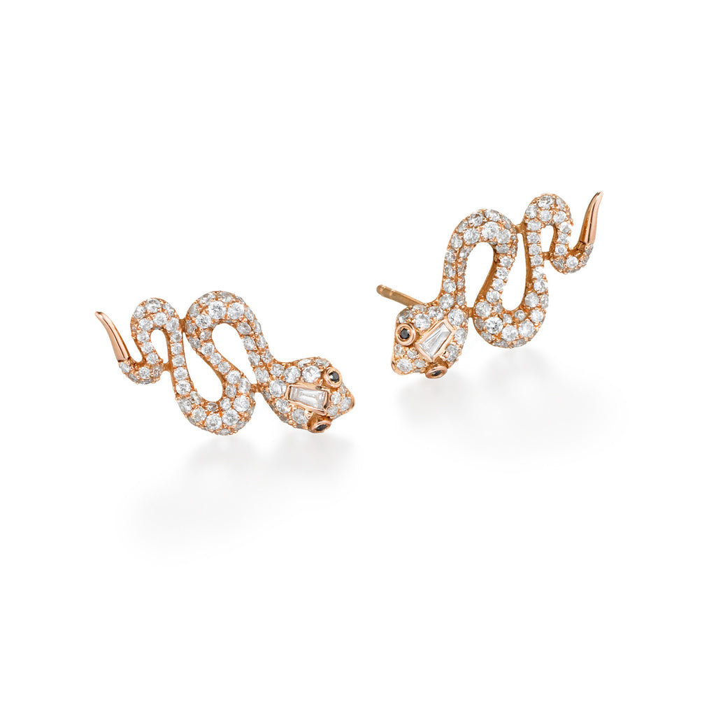 Diamond Snake Earrings – Jennifer Miller Jewelry